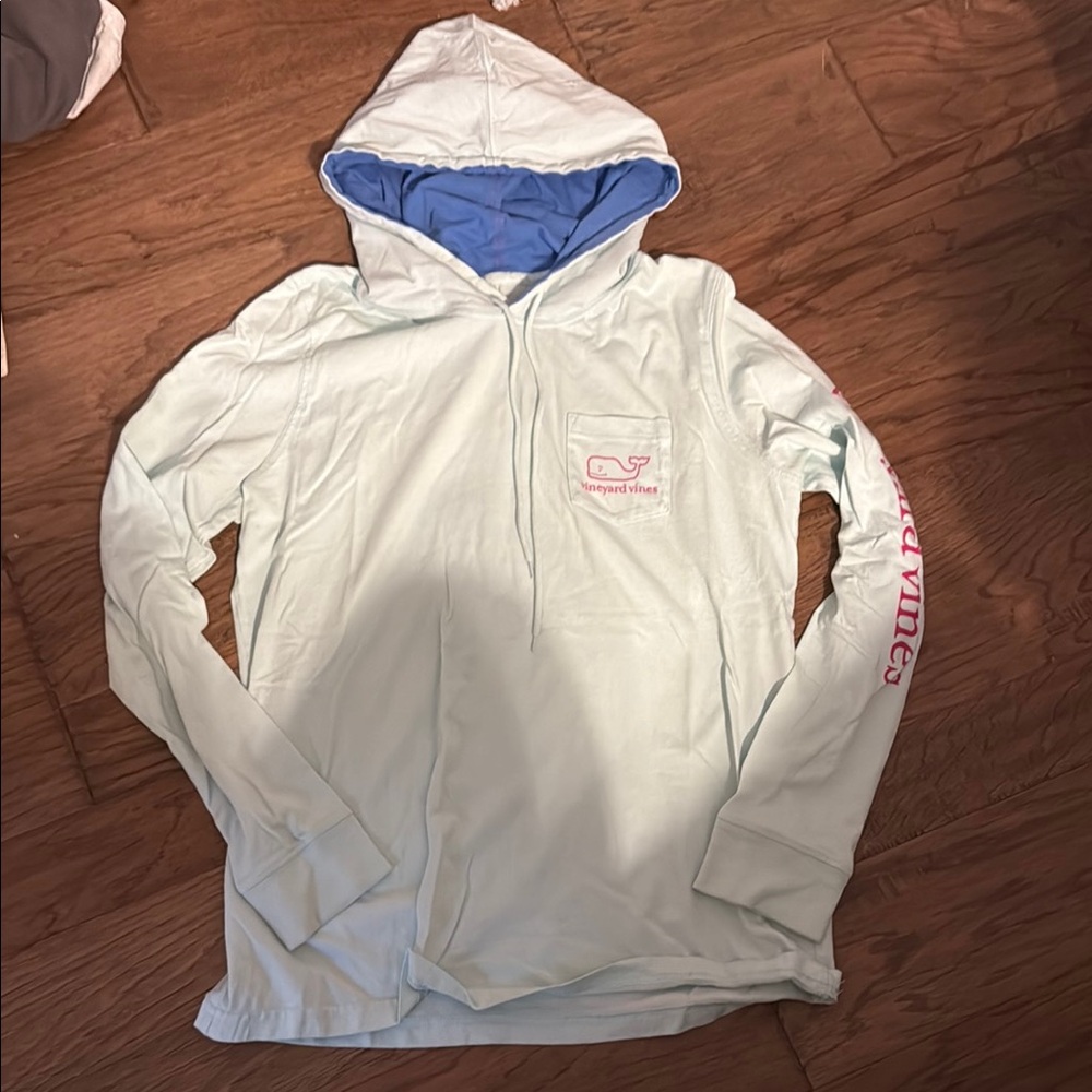 Vineyard Vines tee Hoodie with Pink Logo